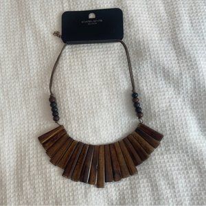Wood Boho Statement Necklace